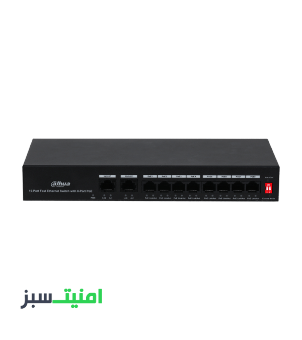 خرید سوئیچ 10 پورت اترنت داهوا DH-PFS3010-8ET-65