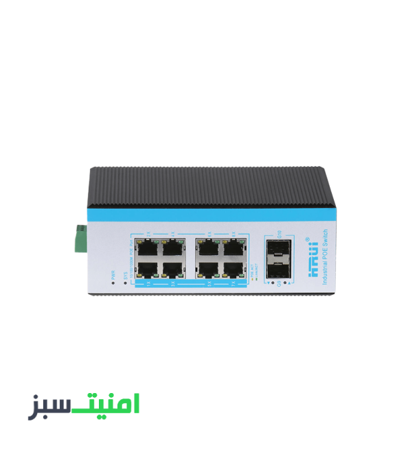 خرید سوئیچ 8 پورت گیگ PoE صنعتی HRUI HR600-AFGM-82S