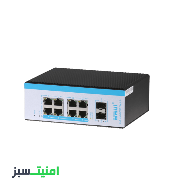 خرید سوئیچ 8 پورت گیگ PoE صنعتی HRUI HR600-AFGM-82S